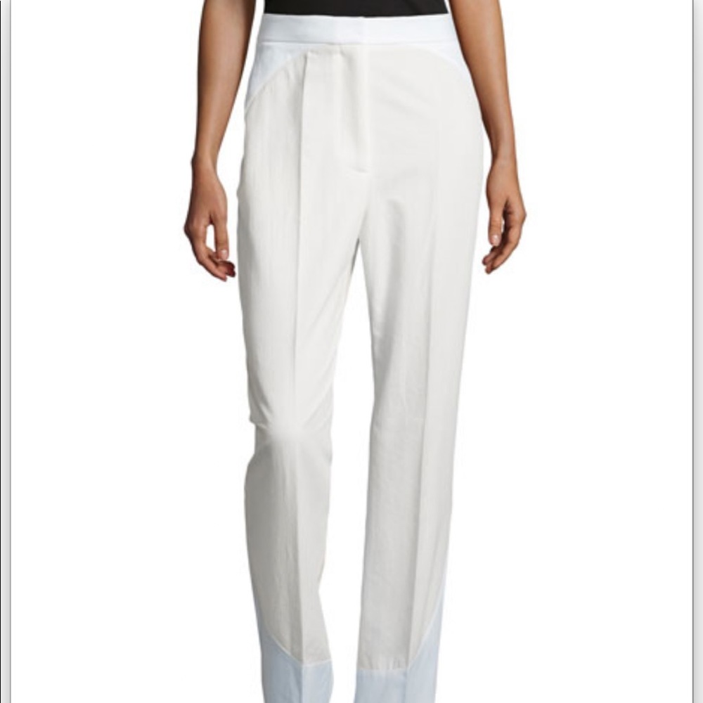 Stella McCartney White Pants Sz 38 High Waist  Worn 1 Time  GREAT BUY!!
